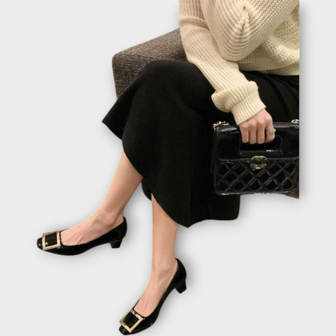 Chiara | Elegantsed sandaalid keskmise kontsa ja kandilise ninaga